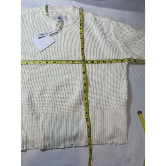 Pistola Olga waffle stitch sweater in Ivory size M New - Picture 5 of 7